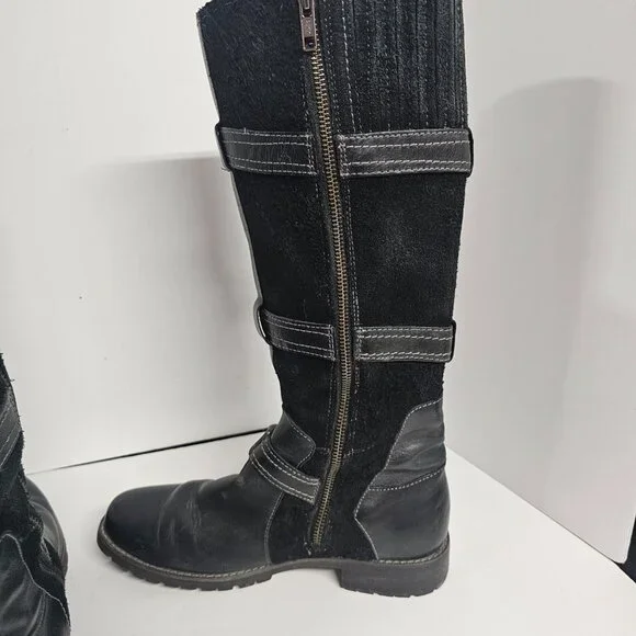 Ariat Highland Boots Moto Meets Equestrian Grunge Leather Black 9B - Picture 6 of 13